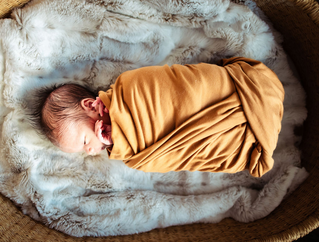 Newborn baby in-home photoshoot 
